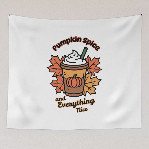 Item preview, Pumpkin Spice and Everything Nice Fall Coffee Design designed and sold by Inkworksbyshery.