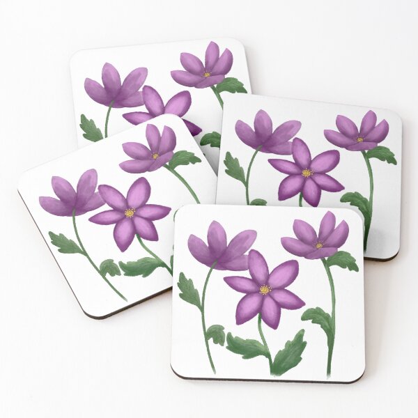 Item preview, Watercolor purple wildflowers  designed and sold by mellowmornings.