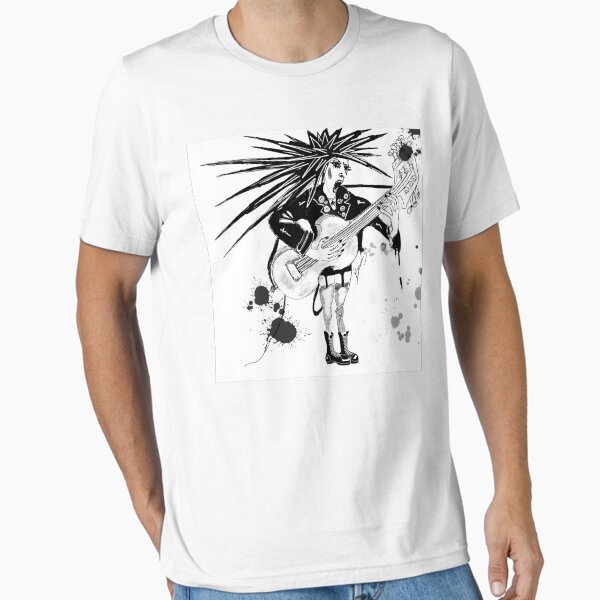Punk Girl Band Guitarist by iServalan for Tale Teller Club Press Essential T-Shirt