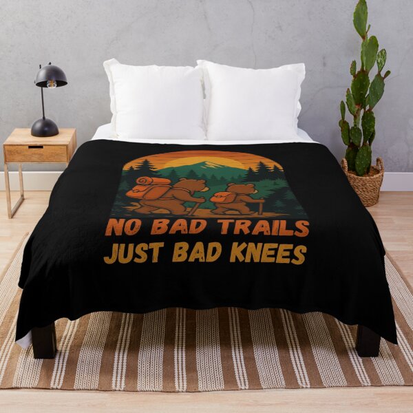 Item preview, No Bad Trails Just Bad Knees | Funny Hiking Bears Vintage Sunset Design designed and sold by Tucker-Art.
