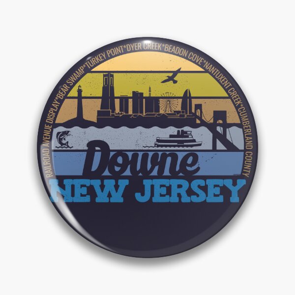 Item preview, Downe New Jersey Sunset Retro Vintage Local Pride Logo designed and sold by CRHPOD20.