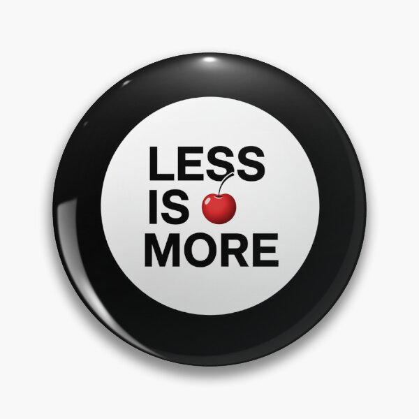 Item preview, Less Is More Cherry Icon | Minimalist Aesthetic Design Quote designed and sold by Tucker-Art.
