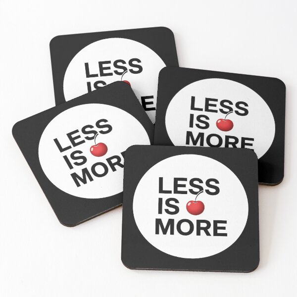 Item preview, Less Is More Cherry Icon | Minimalist Aesthetic Design Quote designed and sold by Tucker-Art.