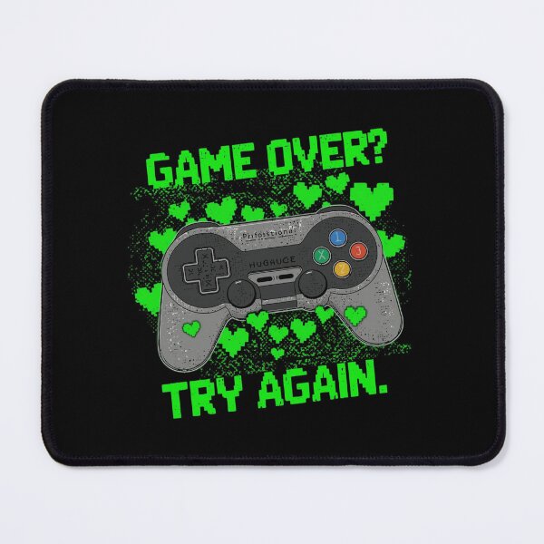 Item preview, Game Over? Try Again. | Retro Gaming Controller Motivational Design designed and sold by Tucker-Art.