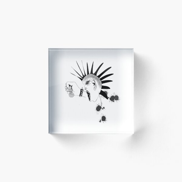 Angry Punk Girl by iServalan for Tale Teller Club Press Acrylic Block