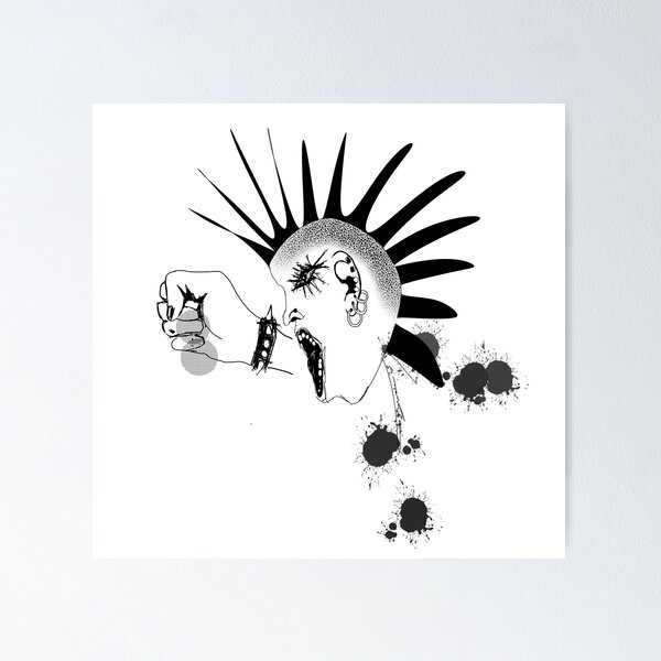 Angry Punk Girl by iServalan for Tale Teller Club Press Poster