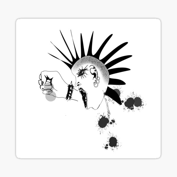 Angry Punk Girl by iServalan for Tale Teller Club Press Sticker