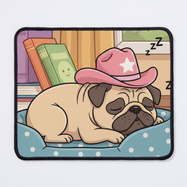 Item preview, Sleeping pug wearing cowboy hat designed and sold by 20k-13.