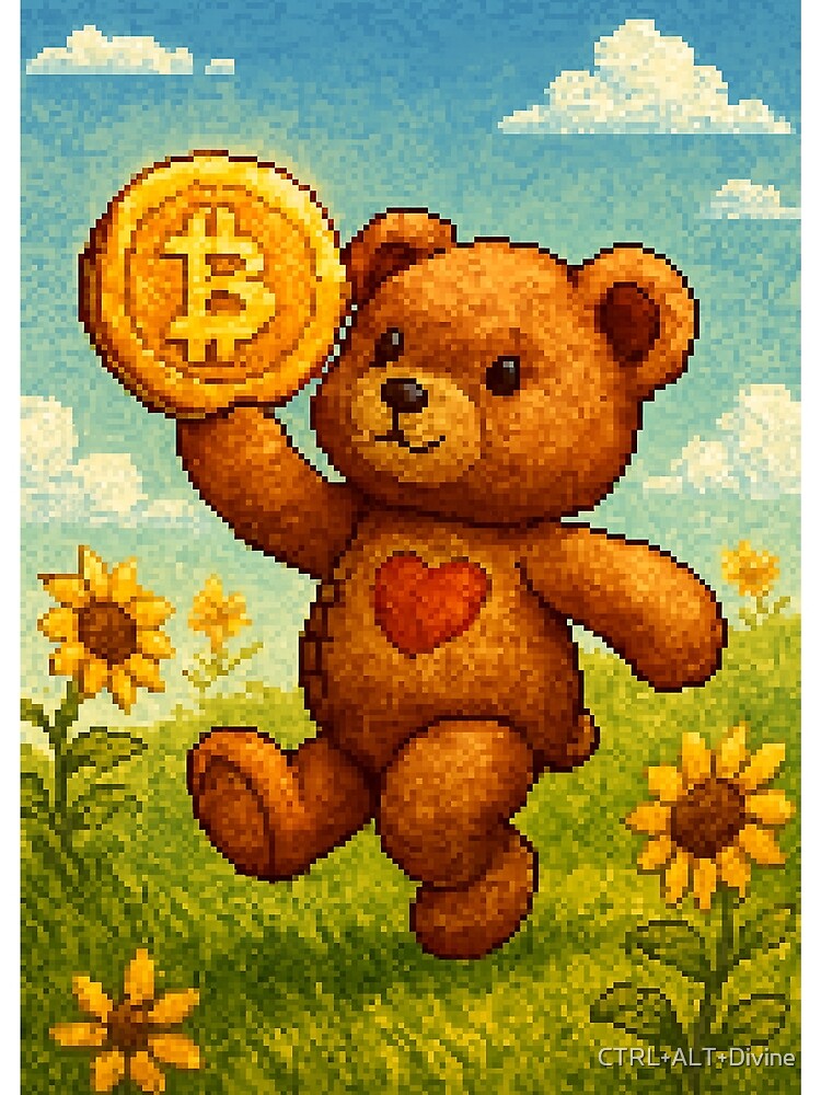 Thumbnail 3 of 3, Scarf, Threadbear Buys Bitcoin! designed and sold by hannotek.