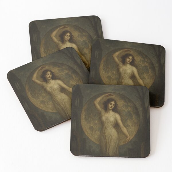 Item preview, Moon Goddess Gothic Witch | Mystical Lunar Magic & Shadow Light designed and sold by WitchPrint.