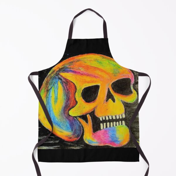 Item preview, Colorful skull painting print designed and sold by ConfuzRandomly.