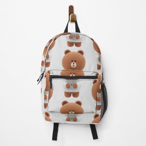 Item preview, LINE Friends Brown Bear Cozy on iPad - Little Bear in White Sweater - Kawaii Minimalist Style for Study and Tech designed and sold by Billy Morfo™.