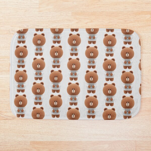 Item preview, LINE Friends Brown Bear Cozy on iPad - Little Bear in White Sweater - Kawaii Minimalist Style for Study and Tech designed and sold by Billy Morfo™.
