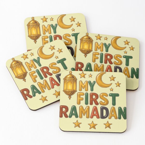 Item preview, My First Ramadan (V.5) – Golden Lantern and Crescent Moon Design designed and sold by D-Islamic.