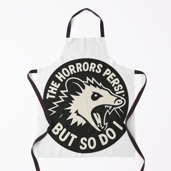 Item preview, Opossum Badge — “The Horrors Persist / But So Do I” (Alt) designed and sold by BadaBingBear.