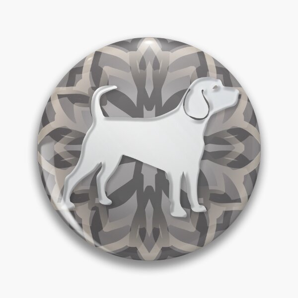 Item preview, White and Grey Beagle Mandala Body Silhouette designed and sold by DuFauna.