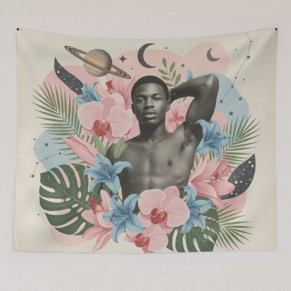 Item preview, Vintage Photo of Muscular Man and Planets designed and sold by Atlas Kai.