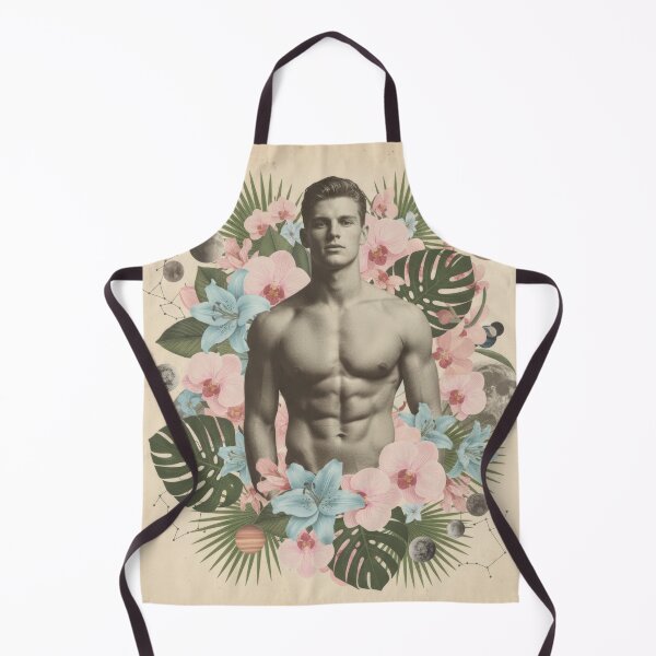 Item preview, Retro Art of Man with Flowers and Space designed and sold by Atlas Kai.