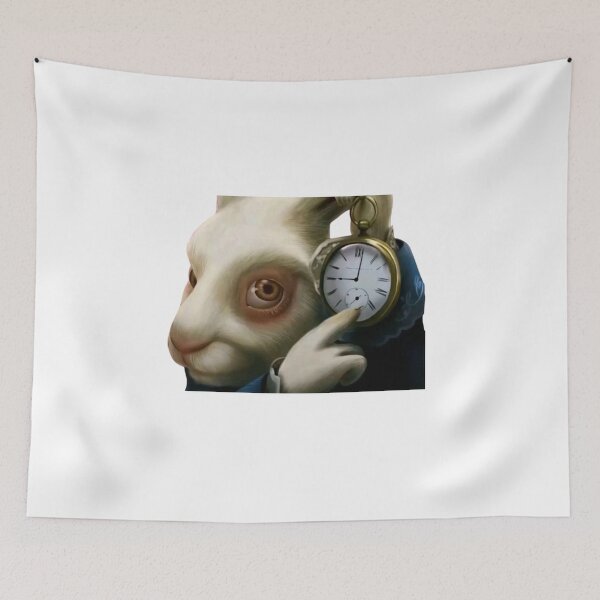 Item preview, White Rabbit Ticking Clock Meme designed and sold by LookinFreshh.