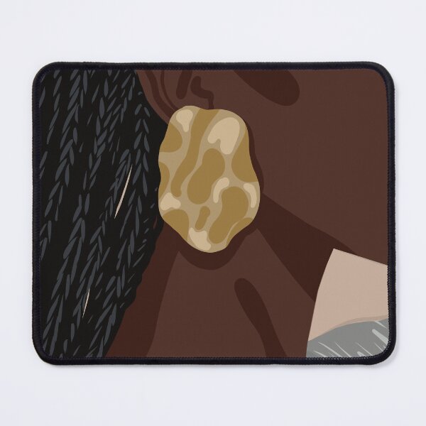 Item preview, Black Woman Gold Earring | Box Braids Art | Modern Aesthetic Illustration designed and sold by 2001tabbyts.