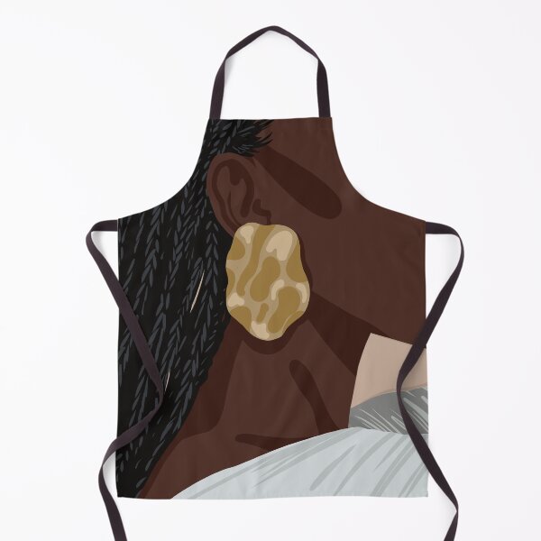 Item preview, Black Woman Gold Earring | Box Braids Art | Modern Aesthetic Illustration designed and sold by 2001tabbyts.