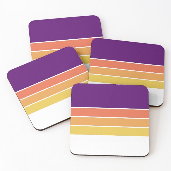Item preview, Unique 70s Vintage Retro Stripes in Purple and Orange designed and sold by Deutschic.