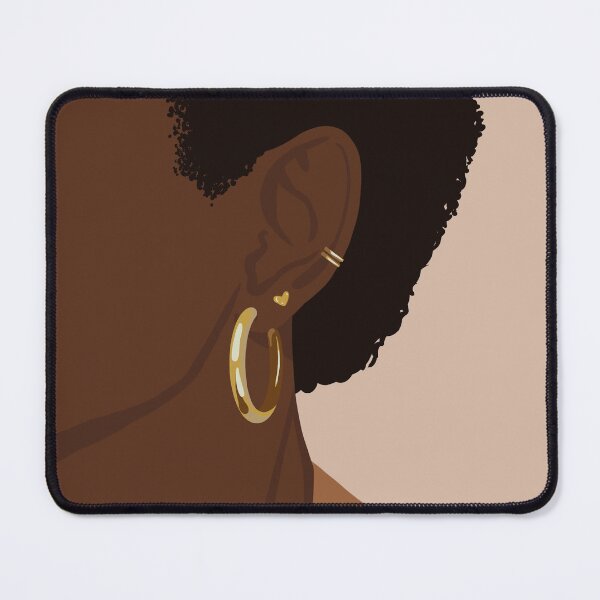 Item preview, Chic Gold Hoop Earrings | Natural Hair & Melanin Art | Minimalist Aesthetic designed and sold by 2001tabbyts.