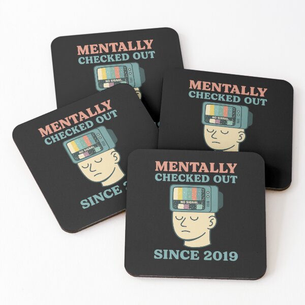 Item preview, Mentally Checked Out Since 2019 – Funny No Signal TV Head Design designed and sold by AddictiveDesign.