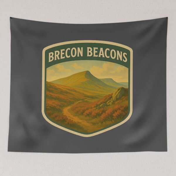 Item preview, Vintage British National Park Poster: Brecon Beacons designed and sold by PinUpPizzazz.