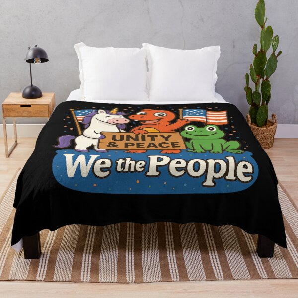Item preview, Unity & Peace – Patriotic Cartoon Animals Together for America designed and sold by DailyDrivesct.