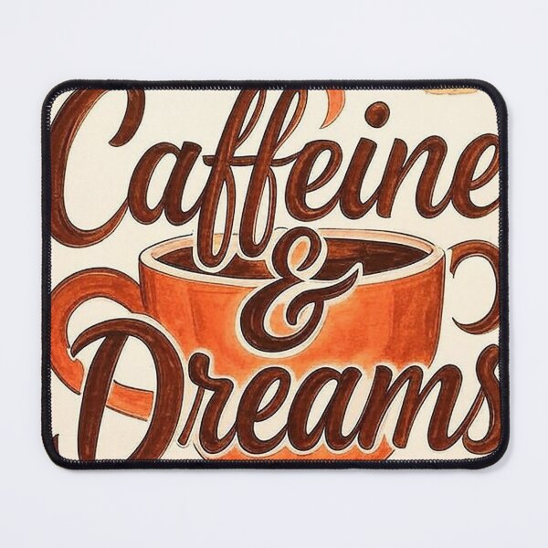 Item preview, Caffeine & Dreams Watercolor Quote T-Shirt - Sassy Coffee Stains Typography designed and sold by jwaughphoto.