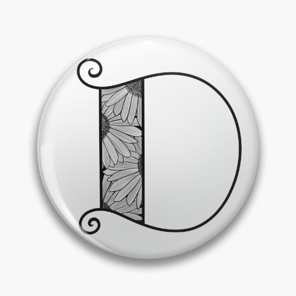 Item preview, Sunflower Inspired Letter D designed and sold by SSN-ART.
