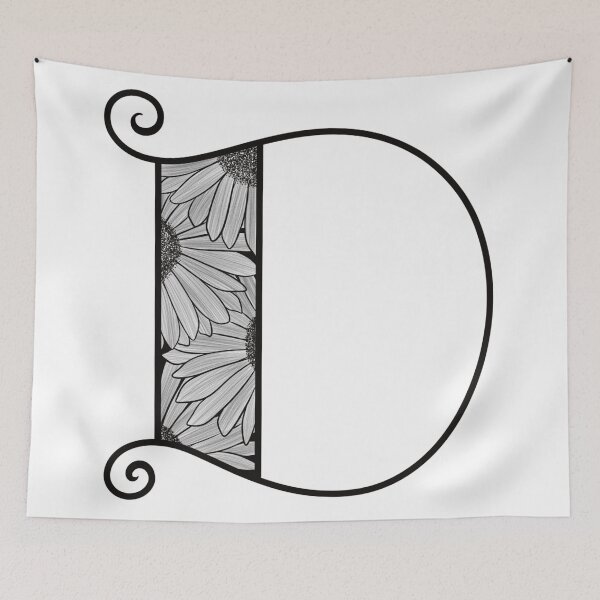 Item preview, Sunflower Inspired Letter D designed and sold by SSN-ART.