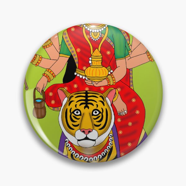 Item preview, Goddess Kushmanda | Young Form of Goddess Kushmanda | Divine Energy Artwork designed and sold by Harshit_Digital_Arts.