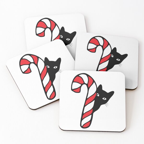Item preview, Black Cat Christmas Candy Cane designed and sold by P9Designs.