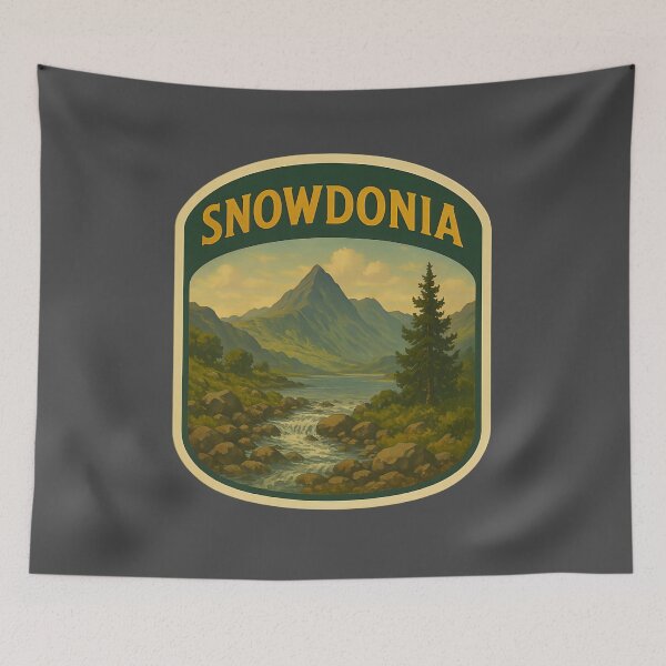 Item preview, Vintage British National Park Poster: Snowdonia designed and sold by PinUpPizzazz.