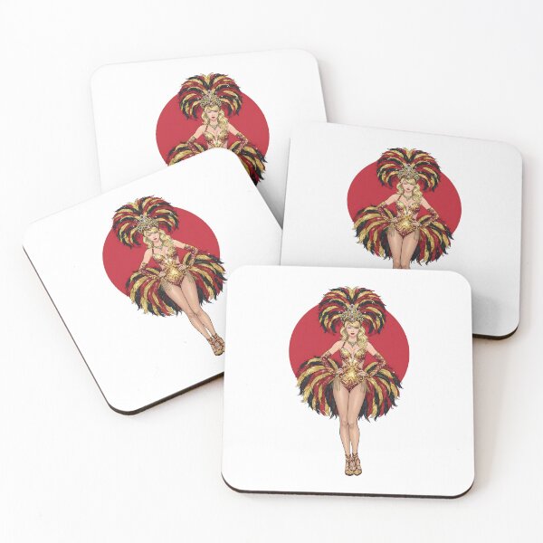 Item preview, Las Vegas Showgirl Glam – Glitter Feathers & Stage Queen Design designed and sold by artworkathome.