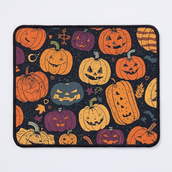 Item preview, Retro Halloween Pumpkin Pattern: Spooky Jack-O'-Lantern Seamless Design designed and sold by Caira-Design.