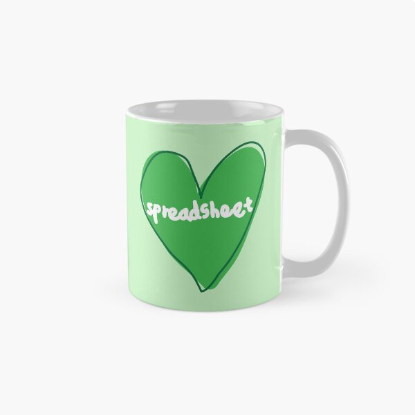 Item preview, Spreadsheet green heart doodle designed and sold by fluffyfamcraft.
