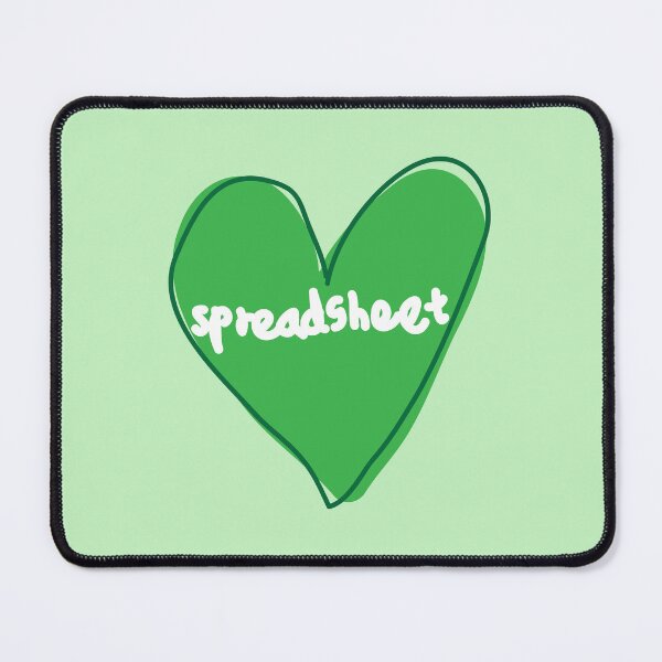 Item preview, Spreadsheet green heart doodle designed and sold by fluffyfamcraft.