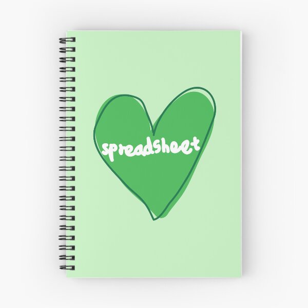 Item preview, Spreadsheet green heart doodle designed and sold by fluffyfamcraft.