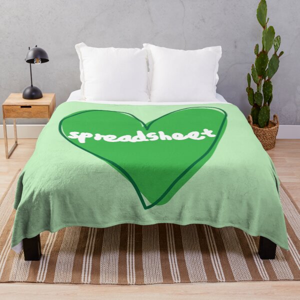 Item preview, Spreadsheet green heart doodle designed and sold by fluffyfamcraft.