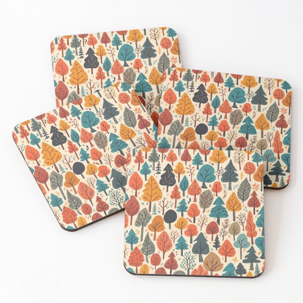Item preview, Autumn Forest Pattern: Cute Fall Trees Seamless Repeat Graphic designed and sold by Caira-Design.