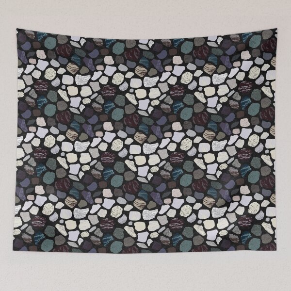 Item preview, Natural stones zig zag mosaic designed and sold by Goddessart.