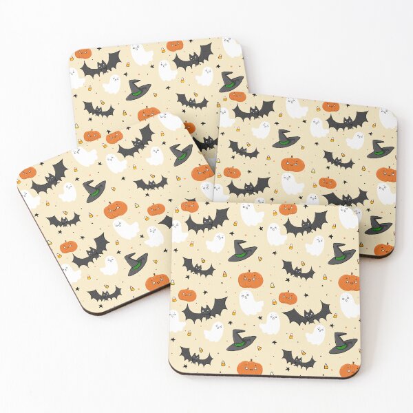 Item preview, Cozy Halloween Seamless Pattern – Cute Ghosts, Pumpkins & Bats – Hand-Drawn Cozy Doodle designed and sold by SlowCrowing.co.