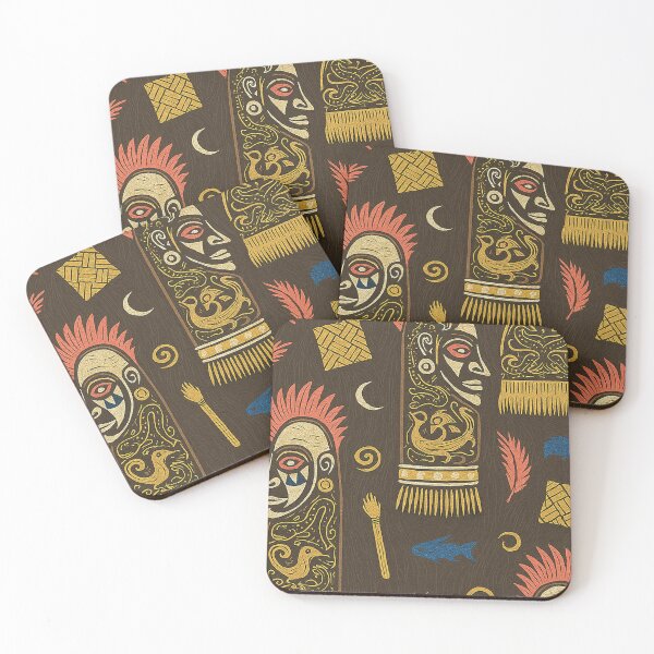 Item preview, Malagan Carving Motif Pattern designed and sold by DiiStyle.