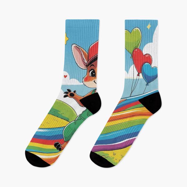 Item preview, Joyful Kangaroo Sliding on Rainbow Slide designed and sold by Yuan Wen.