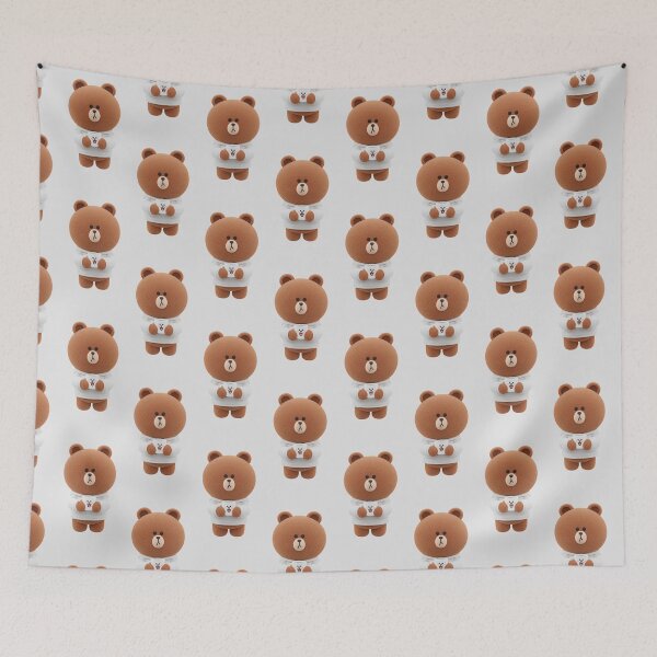 Item preview, LINE Friends Brown Bear Coffee Lover - Kawaii Bear with Coffee Cup - Design for Morning People and Coffee Lovers designed and sold by William Cano.