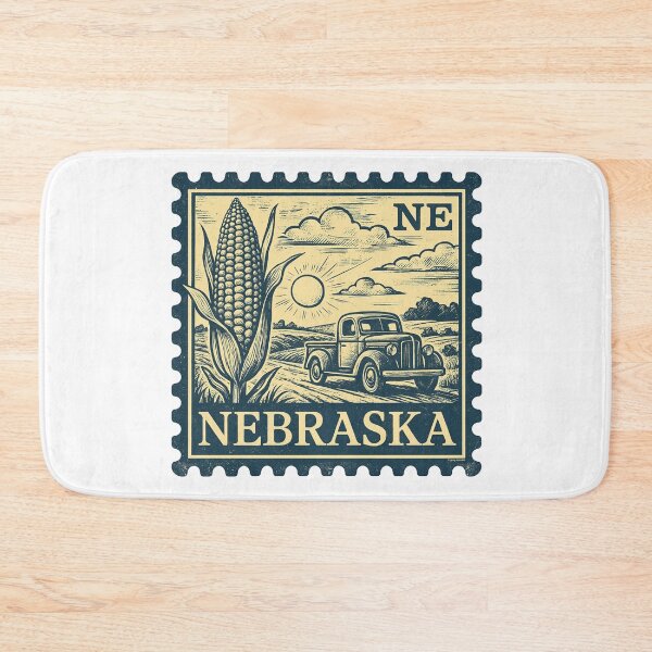 Item preview, Nebraska Stamp: Cornfields & Classic Truck designed and sold by Automotive Art by Greg.