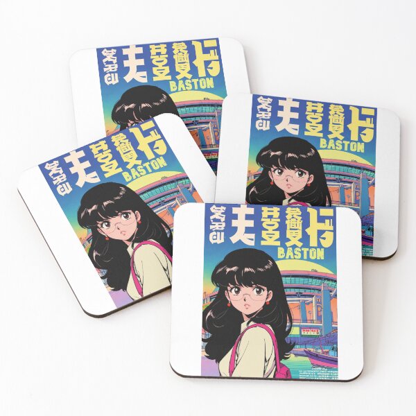 Item preview, Retro Anime Girl Cute Boston EE.UU Travel 80s Design designed and sold by ANIMEX00.